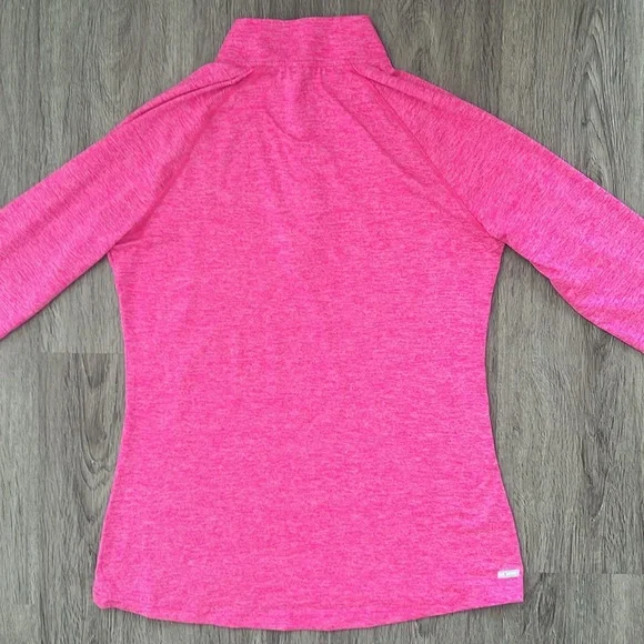 Danskin Now Semi Fitted Pink Women’s 1/4 Zip Pullovef Pink Jacket Size Medium - Picture 6 of 8